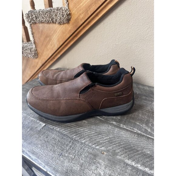 Red Head DRY-PLUS MOC 11.5m Mens Waterproof Shoes Slip On Coffee Brown - Picture 1 of 5